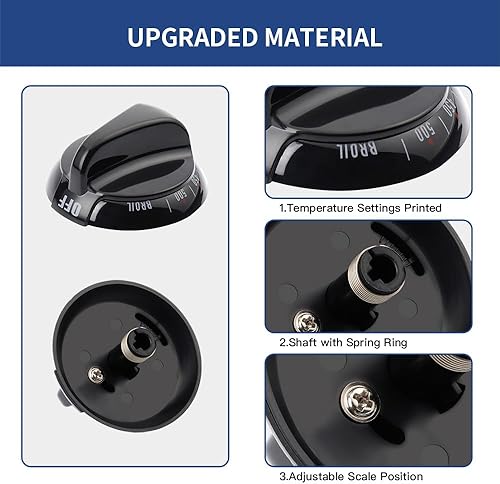 Miniatura 5 de Pomo para estufa de termostato WB03K10037 actualizado, pieza de repuesto para horno GE & Hotpoint, reemplaza AP2014849, 242683, AH225986, EA225986