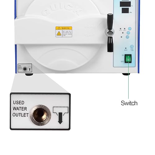 Miniatura 8 de Global-Dental 18L Autoclave Alta Temperatura Vapor de Alta Temperatura Acero Inoxidable Automático Protección de Seguridad Suministro de Agua