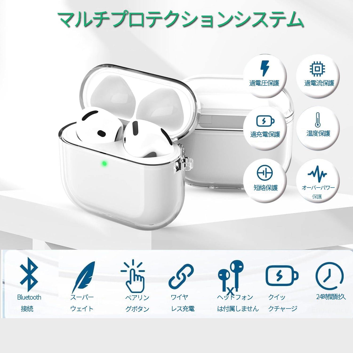 AirPods 4 本体 + 充電ケース (USB-C) AirPods 4 本体 充電ケース付き Apple AirPods 4充電ケース付