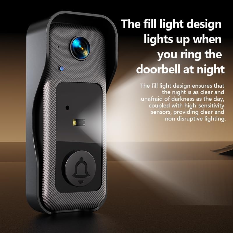 Video Doorbell Night Vision High Definition Two-way audio, HD video,IP68 Rainproof, 4.3inch Monitor Large Capacity Battery,Video Doorbell with Monitor Wireless - Image 5