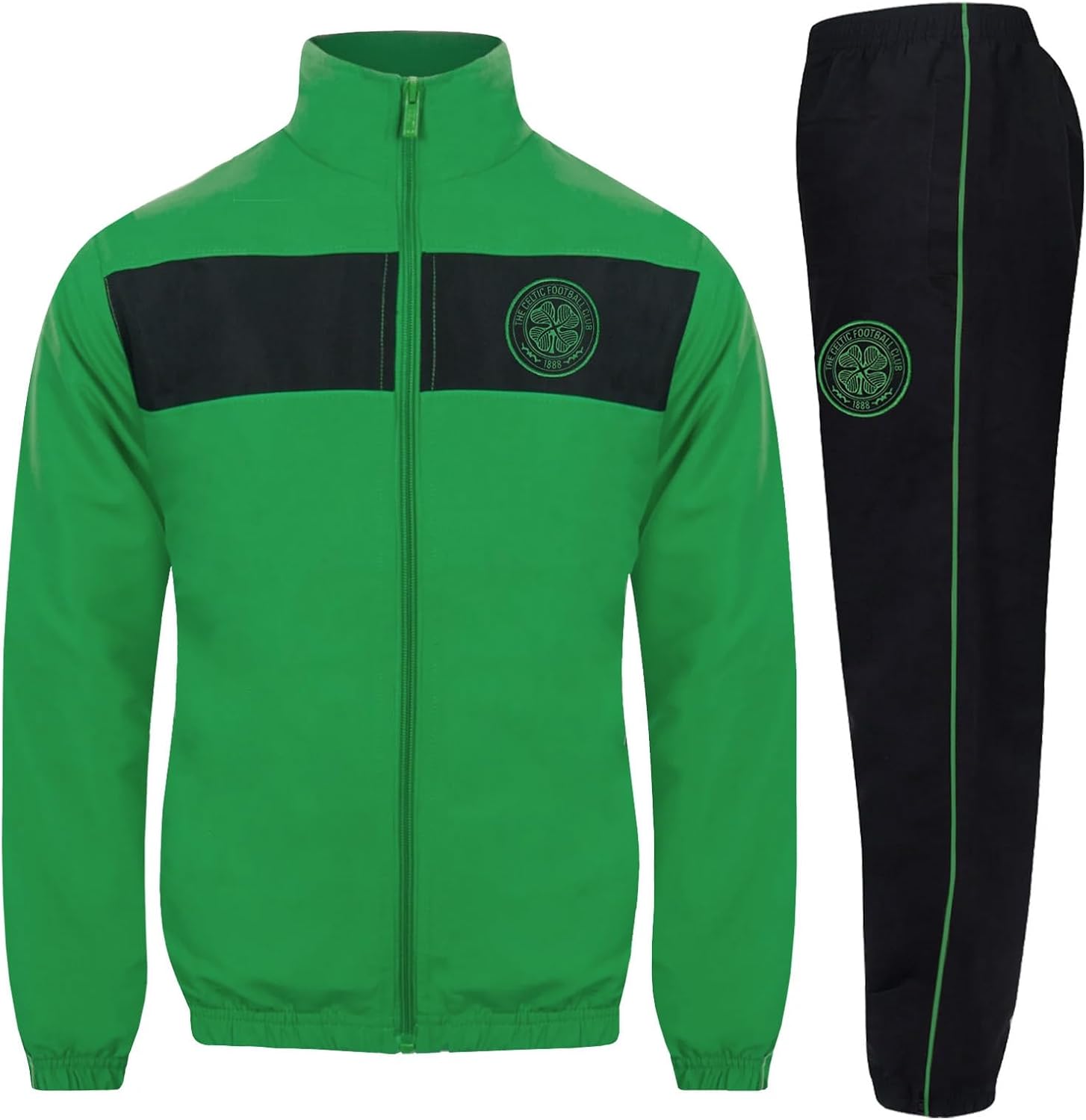 Celtic Football Club Official Soccer Gift Boys Jacket & Pants Tracksuit Set