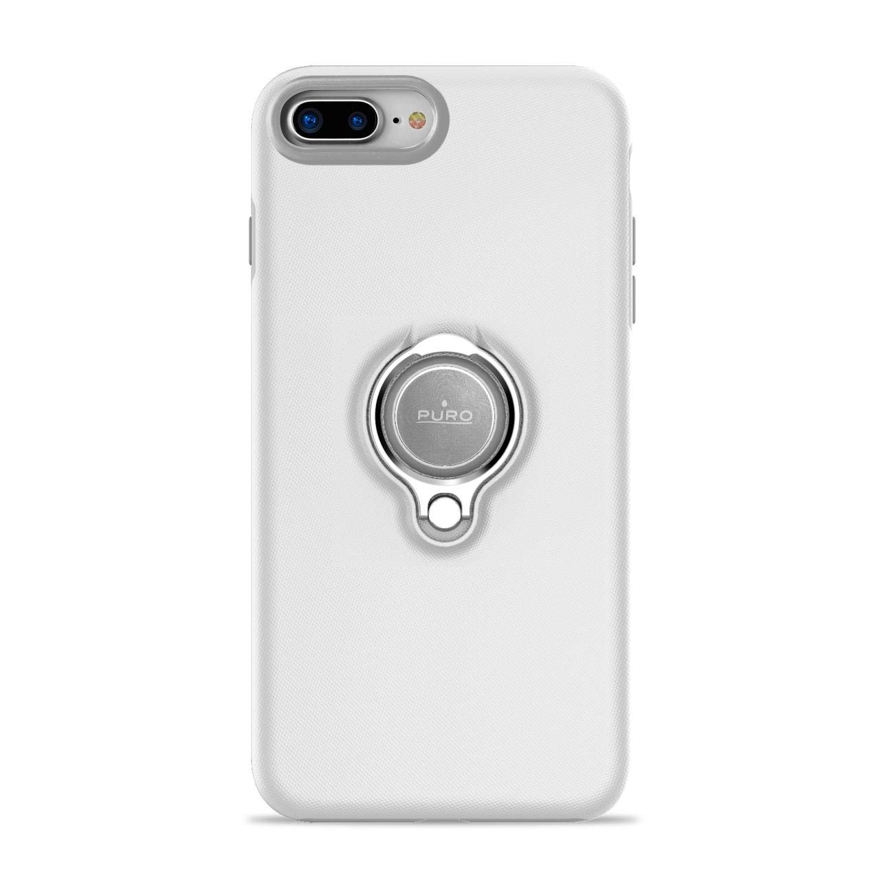 Puro PC+TPU Magnet Ring Case for Apple iPhone 6/6s/7/8 Plus - White