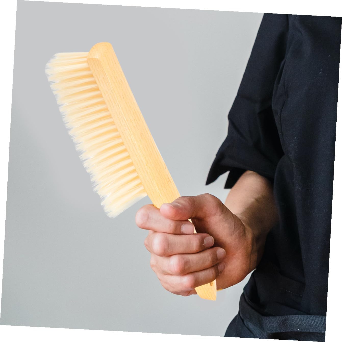 VICASKY Soft Bristle Dusting Brush Hand Broom with Wood Handle 2pcs Set for Lamp Shade and Fabric Surface Cleaning, Reusable Household Cleaning Tool for Sofa, Carpet, and Floor