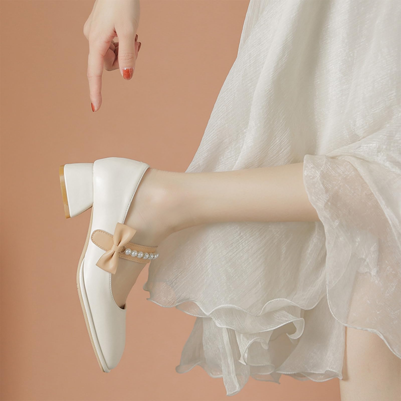 Scarpe Mary Jane Donna Tacco Basso Calzature Quotidiane | Outfit Ufficio, Facile da Abbinare, Routine Quotidiana, Lunga Durata, Sensazione Leggera