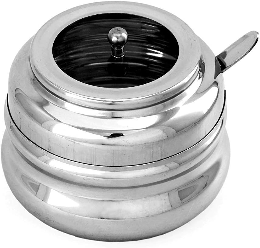 Trapti kitchenware ghee pot 300 ml ghee dani sugar tea box with glass lid spoon