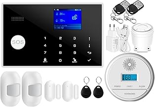 Kits de alarme de segurança residencial inteligente Sistema de alarme wi-fi gsm tuya casa inteligente tela tft rfid app teclado de toque casa alarme de segurança assaltante suporte comutação de voz Co