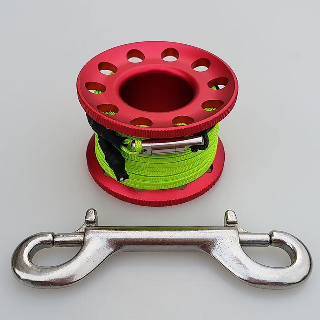 rockible Doigt en Alliage D'aluminium avec Ligne Haute Visibilité De 15m, Rouge, pour Exploration sous-Marine