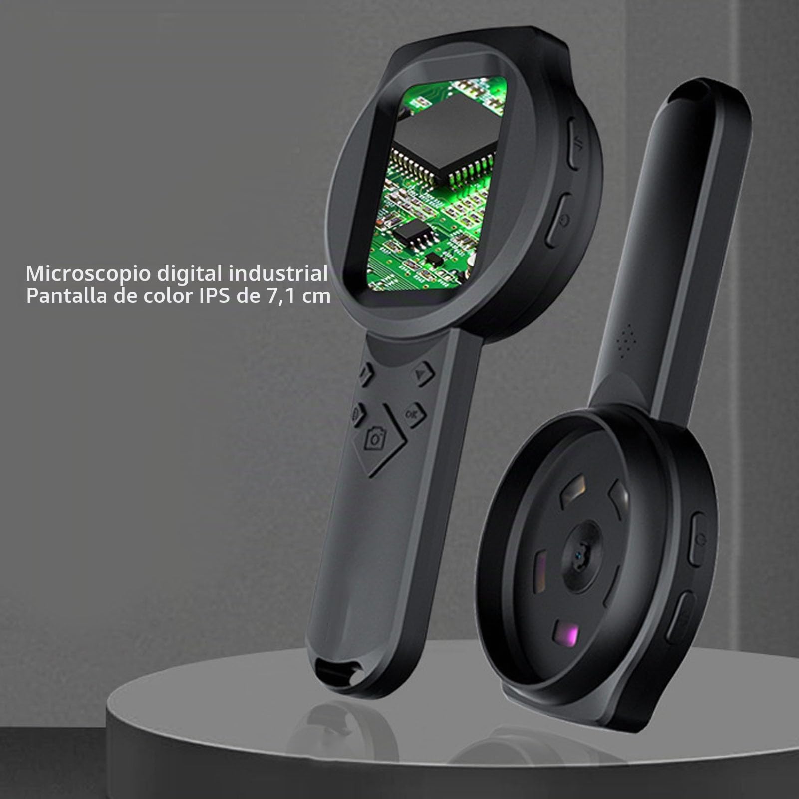 CCYLEZ Lupa de 1000x con Luz, Lupa Digital 1000x de Mano, 2.8in HD IPS Screen 12 Idiomas Admite 3 Fuentes de Luz, para Leer Joyas y Trabajo Cerrado