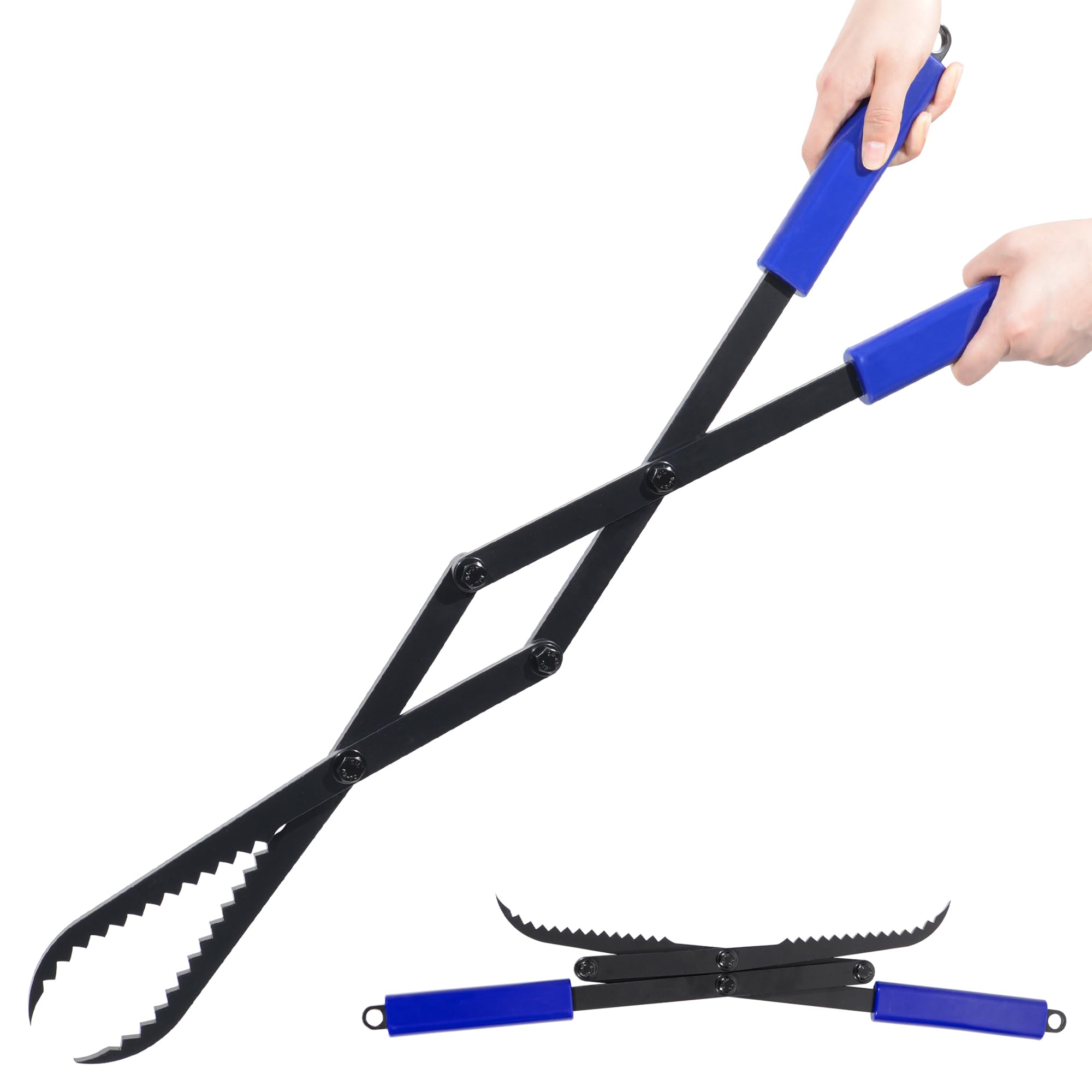 Firewood Tongs 28in Heavy Duty Fire Tongs for Fire Pit Bonfire Campfire Outdoor Indoor Log Grabber Tongs Rustproof Safely Moves Firewood