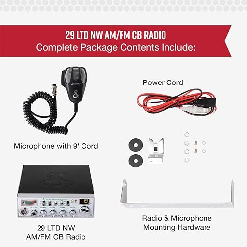 Miniatura 6 de Cobra Radio CB profesional clásica 29 NW  Radio de emergencia fácil de operar, artículos esenciales de viaje, canal instantáneo 919, 40 canales