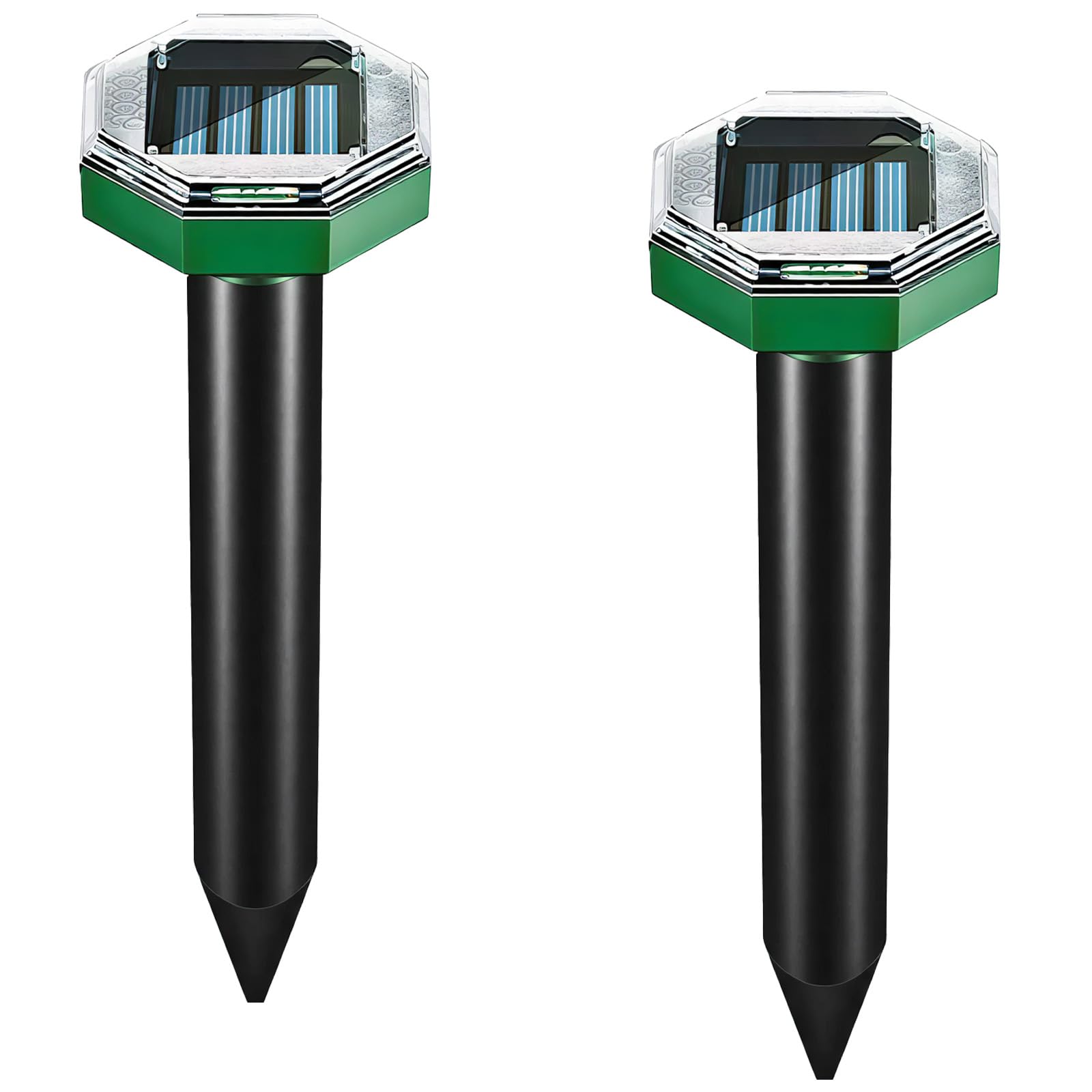Icetop Solar Repellent Ultrasonic for Lawns, 2Pack Ultrasonic for Anti Mole
