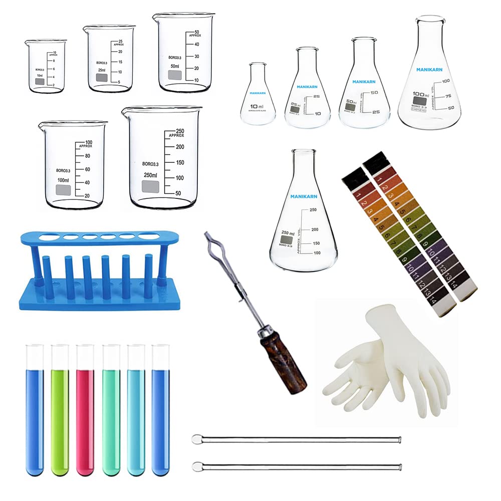 Becher Verre Fiole Conique Labo POMEX – 50 à 1000ml – Matériel Enseignement