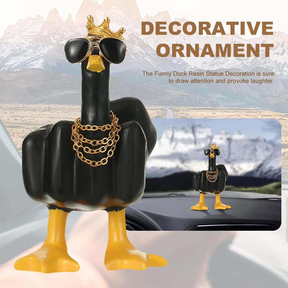 Korysnew Mittelfinger Ente - Lustige Wackelfigur Für Auto & Schreibtisch