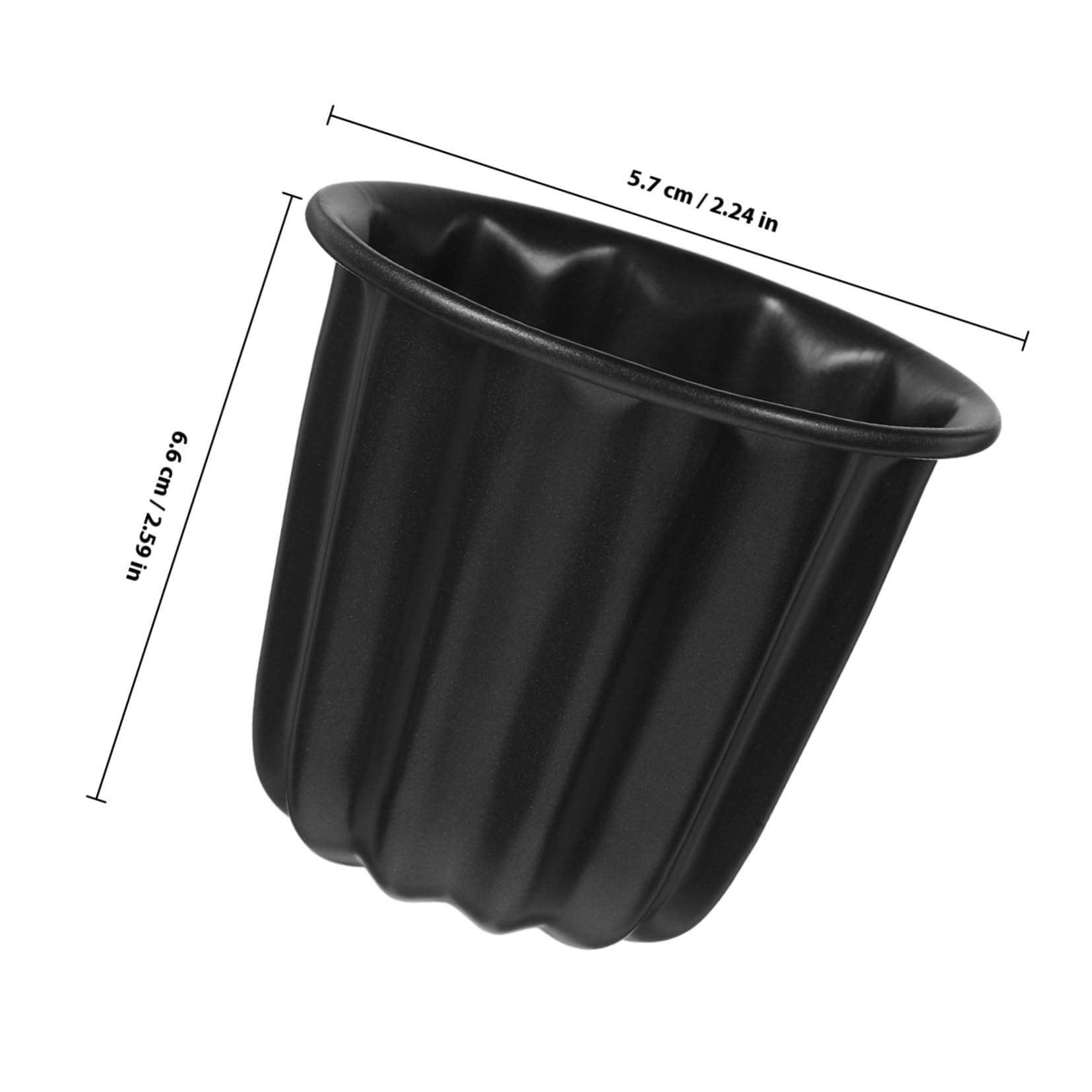 4 Stück Muffin Canelé Backformen aus Kohlenstoffstahl Antihaftbeschichtet Multifunktional für Kuchen Pudding und Gelee für Haushalt und Gastronomie