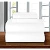 Elegant Comfort Luxury Soft 1500 Thread Count Egyptian 4-Piece Premium Hotel Quality Wrinkle Resistant Coziest Bedding Set, All Around Elastic Fitted Sheet, Deep Pocket up to 16inch, Queen, White