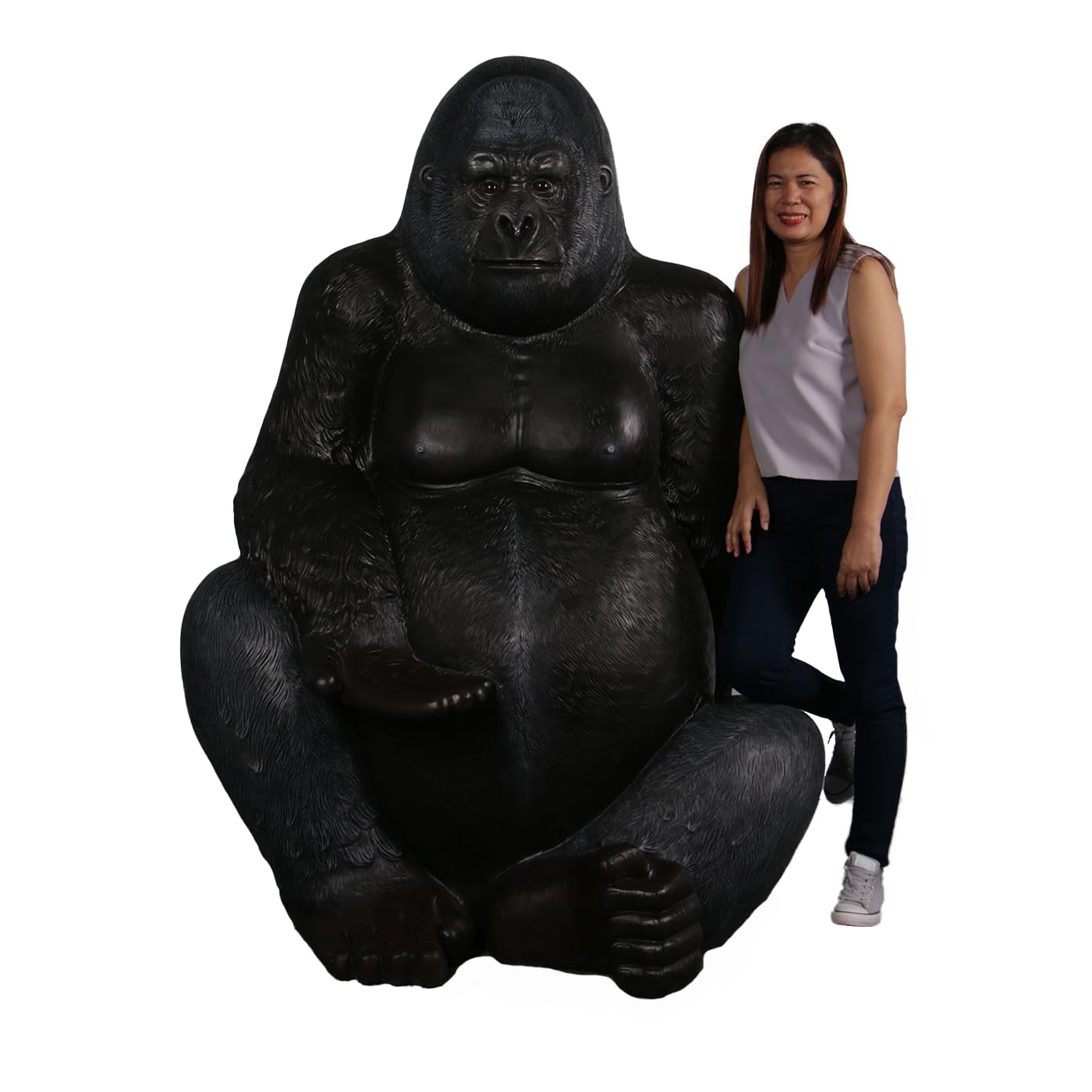 Amazon.com: LM Treasures Large Silver Back Gorilla Sitting Life