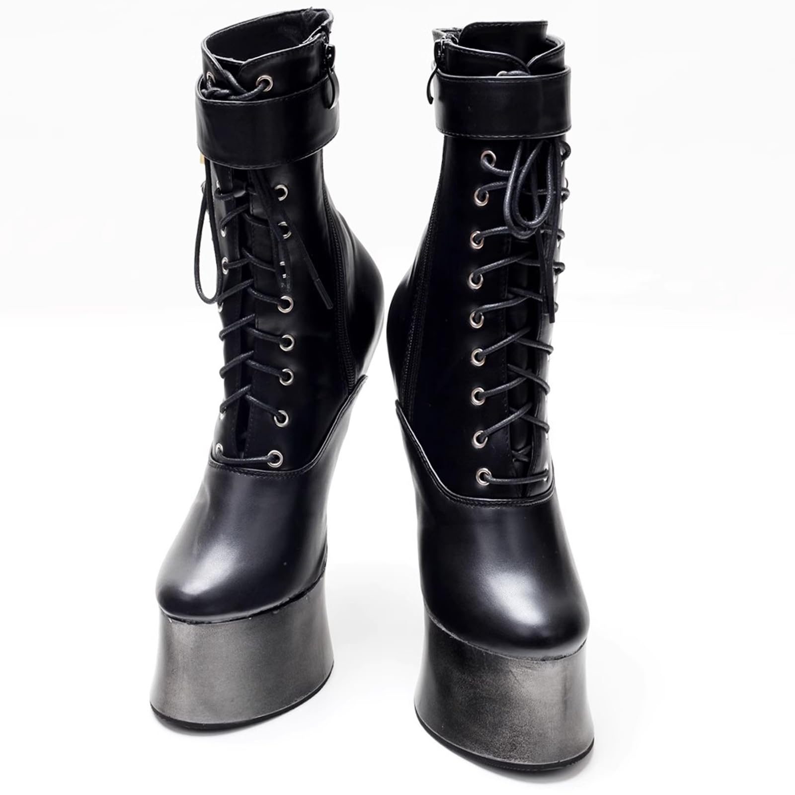 Bottines sans Talon pour Homme/Femme | Talons compensés Grande Taille pour Danse en boîte, Spectacles de Strip-Tease et travestissement