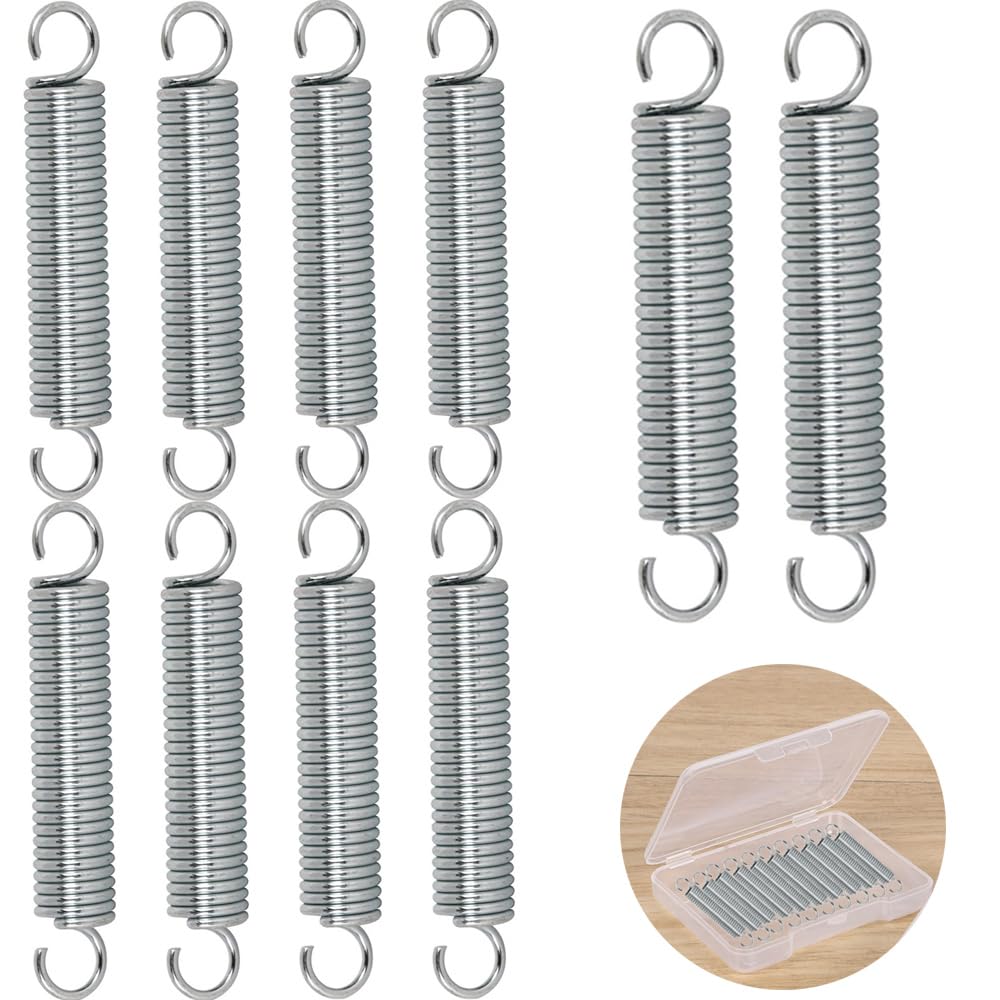 NADUSEP 10 Pcs SP 9600 Stainless Steel Extension Spring 1/4 Inch x 1-1/2 Inch Spring Extension 0.035 Inch Mechanical Extension Springs