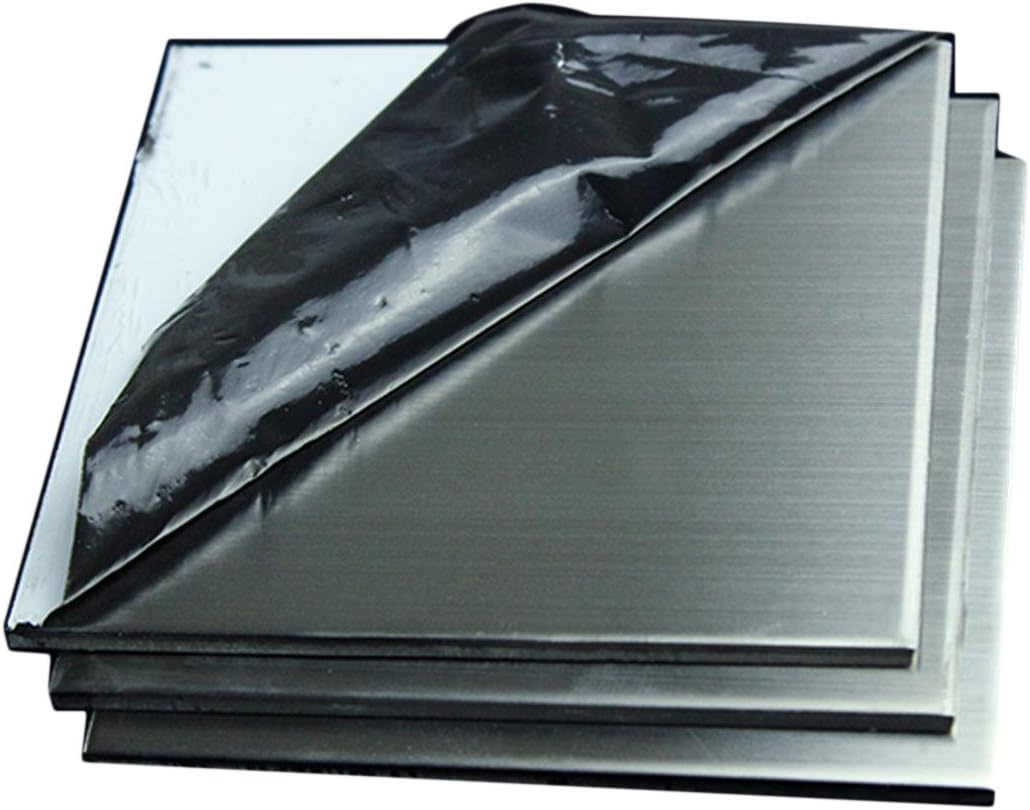 Yodaoke 3mm x 5" x 5" 304 Stainless Steel Fine Polished Plate Sheet
