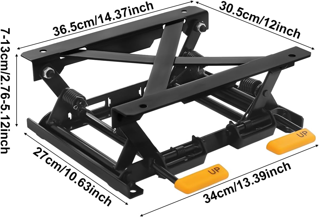 Car Seats Height Adjuster 2.76-5.12inch Lifting Height Universal Fit Steel Seat Lifting Base, Heavy Duty Universal Car Seat Lift Base for RV Van Sedan Car Truck