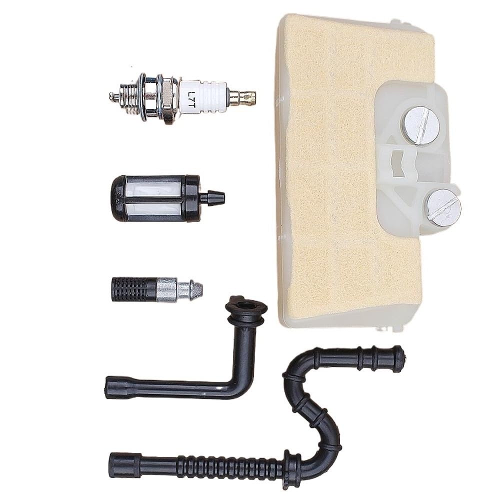 Kit de filtro de aire, bujía, filtro de combustible y tubería compatible con motosierra MS290, MS310, MS390, 029, 039, 290, 310 y 390.