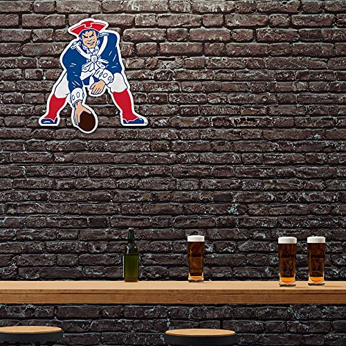 NFL New England Patriots NFL Retro Shape Cut Pennant, Team color, Item footprint: 18" x 18" by Rico Industries - Image 2