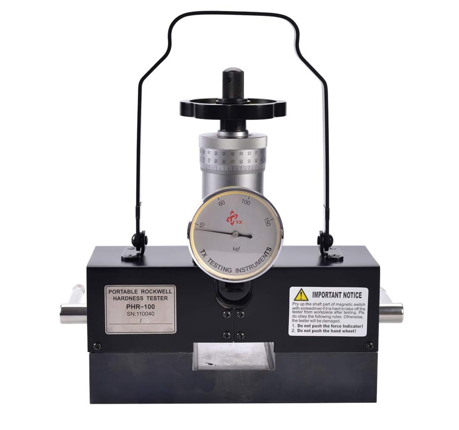 PHR-100 Magnetic Rockwell Hardness Tester with Measuring Range 20-70 HRC, 20-100 HRB, 20-88 HRA