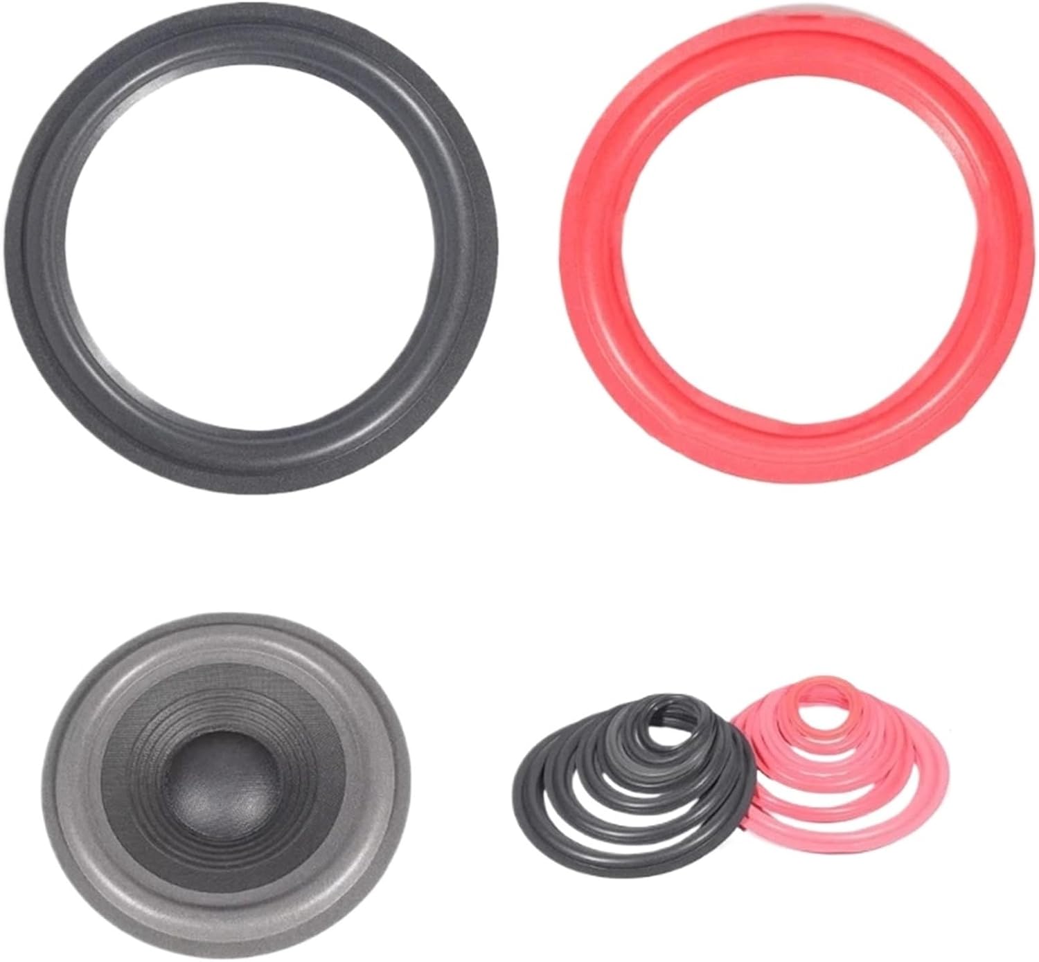 Speaker Repair Kit 10pcs Speaker Rubber Foam Edges Surround Rings Repair Part for DIY Dustproof for DIY(15YA4NB1403293-R-E)