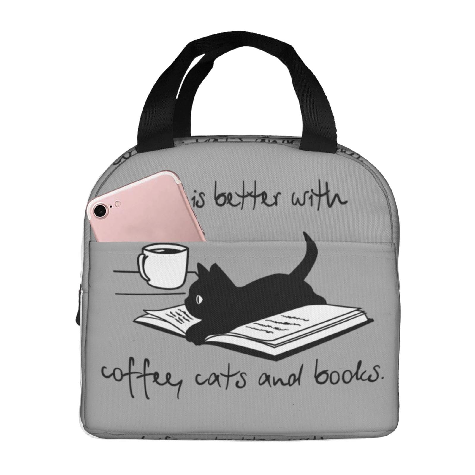 Amazon｜弁当バッグ 黒猫 おもしろ かわいい 猫柄 ランチバッグ お弁当