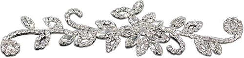 Jerler Apliques de diamantes de imitación de cristal para coser en el cinturón, ideal para bricolaje y decoración (Aplique-20)