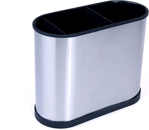 Soporte para utensilios de cocina, de acero inoxidable, resistente, organizador de cubiertos, para fregadero, encimera de mesa