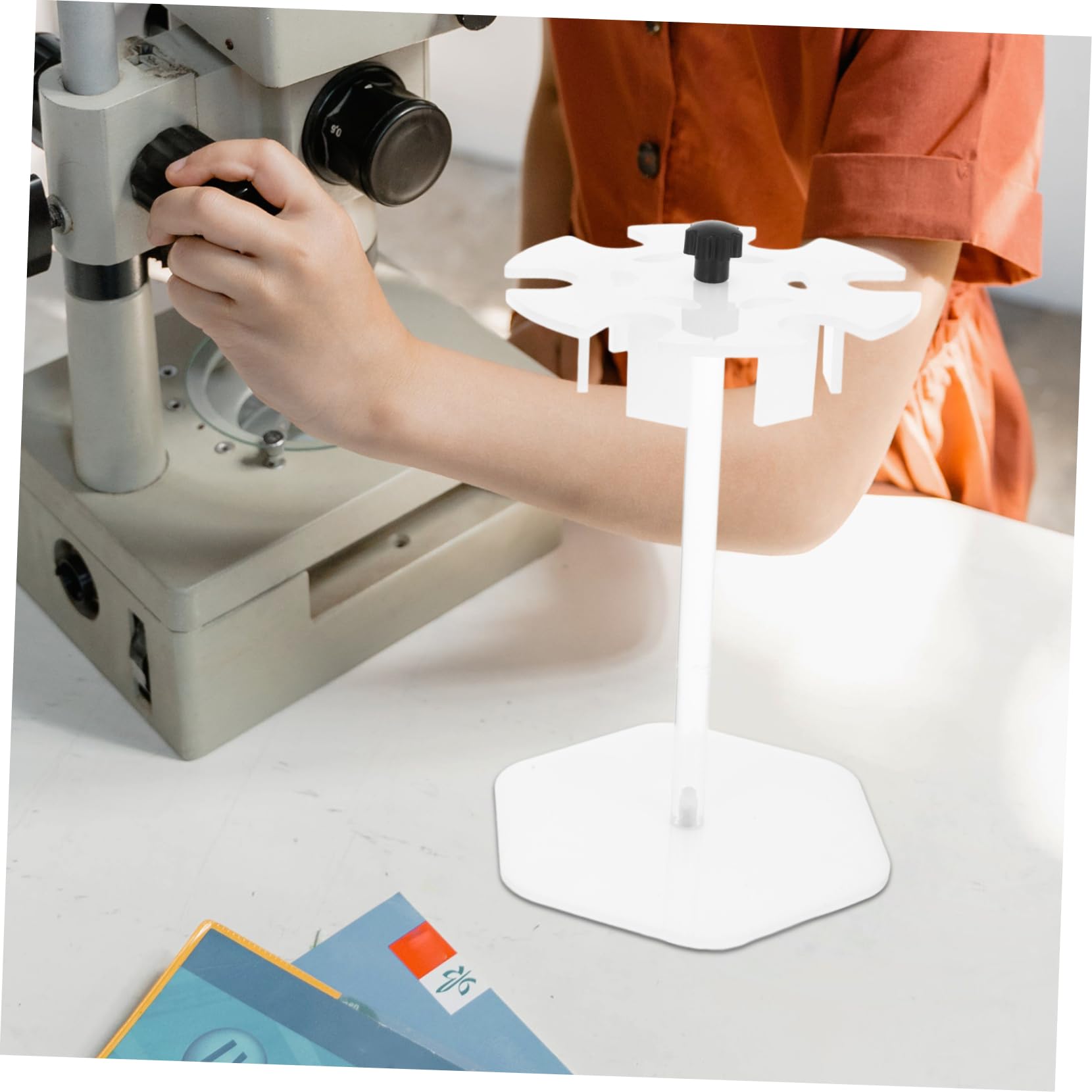 Zerodeko Supporto per Pipette da Laboratorio in Acrilico Robusto e Portatile per Postazione di Lavoro e Organizzazione Strumenti