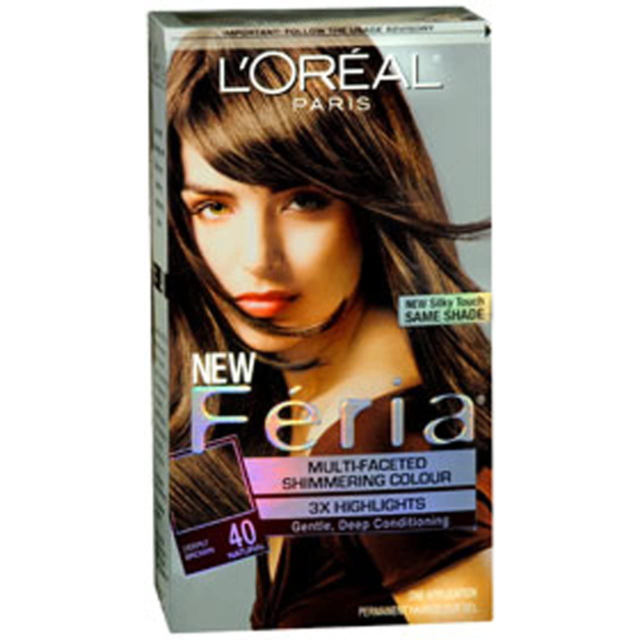 L’Oreal ParisFeria Multi-Faceted Shimmering Colour, 40 Deeply Brown, 1 ea
