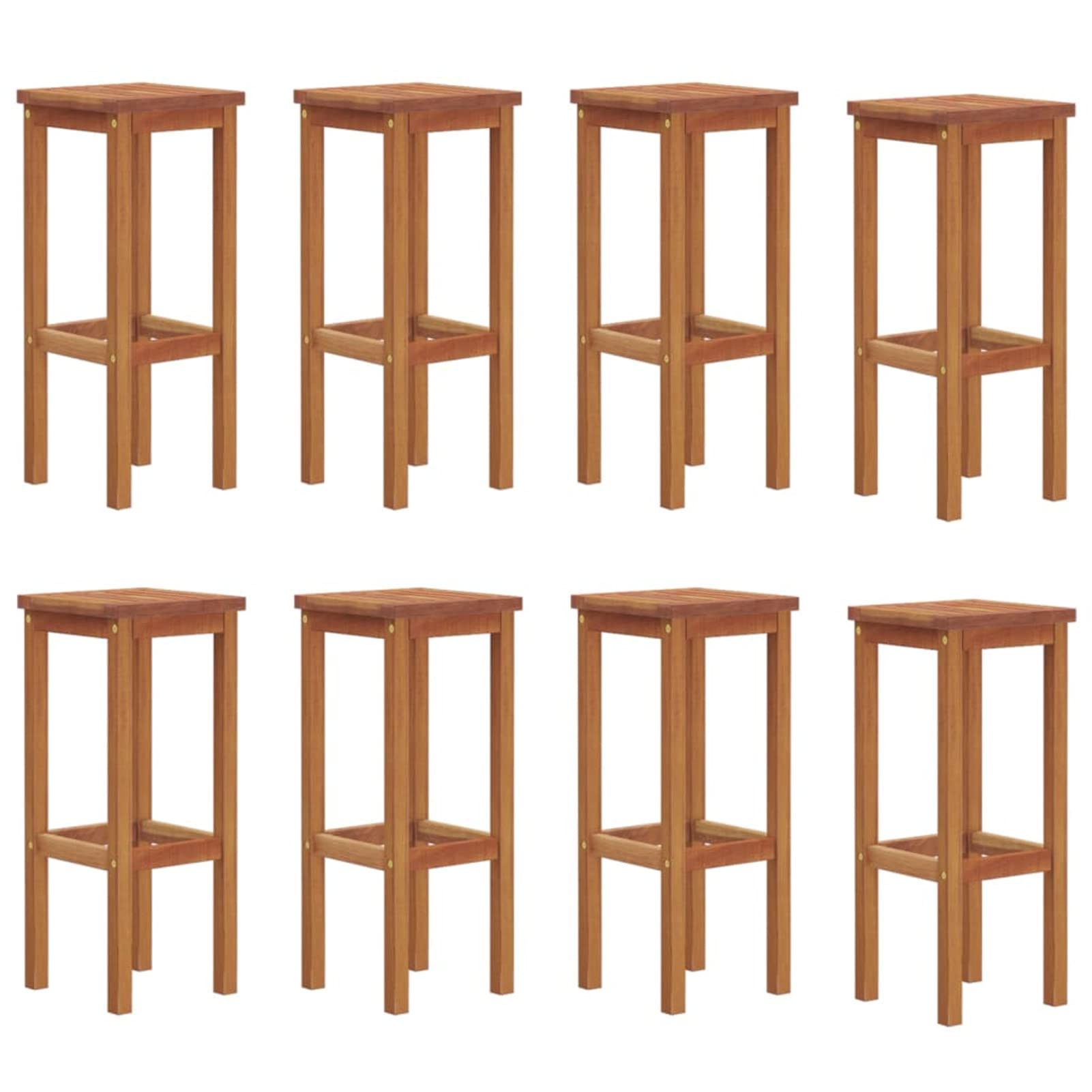 ZHOUMIN Ensemble de Bar de Jardin 9 pcs Bois d'acacia Solide a,Ensemble Bar Exterieur,Ensemble Table et Chaise de Bar,Salon de Jardin Exterieur