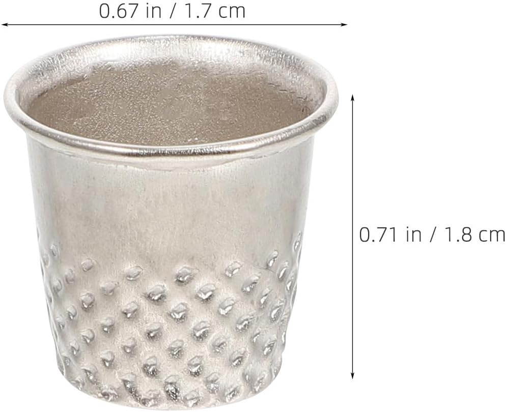 CIMAXIC 20Pcs Sewing Thimbles for Hand Sewing - Metal Quilting Embroidery Protective Thimble Ring - Finger Tip Guard for Cross Stitch Crafting
