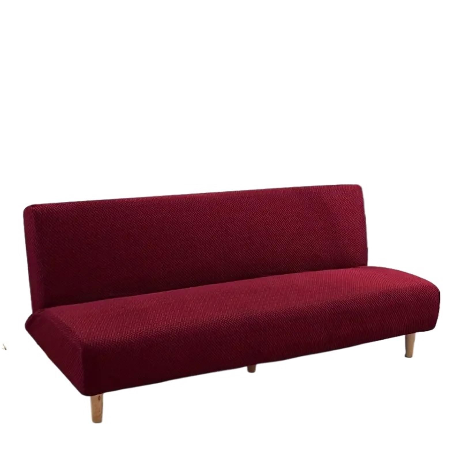DHYUACN Armless Sofa Slipcover Jacquard Sofa Bed Covers Armless Cover Without Armrest for Living Room Stretch Folding Home Couch Slipcovers(Color 8,M)