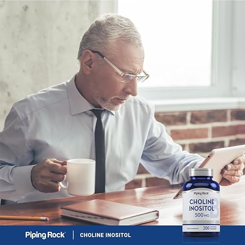Miniatura 6 de Piping Rock Suplementos de inositol de colina | 500 mg | 200 cápsulas | Bitartrato de colina y mio-inositol | Sin OMG, sin gluten