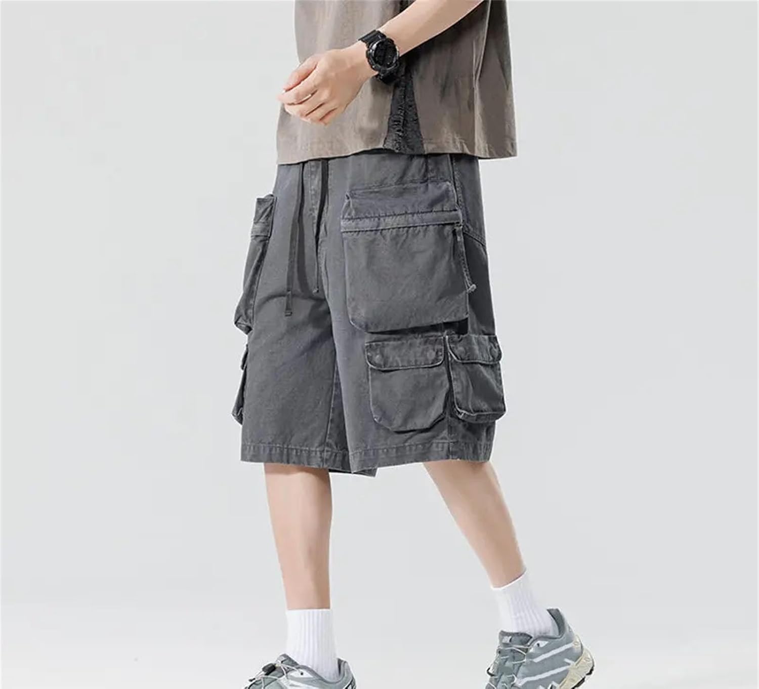 Men's Summer Cotton Cargo Shorts Clothing Casual Beach Jogger Shorts Outdoor Hiking Shorts