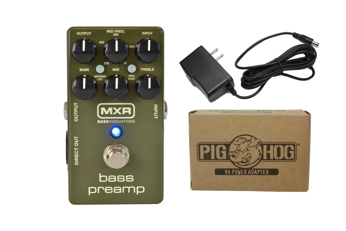 MXR M81 Bass Preamp Power Bundle w/ 1 free Items: Item: Pig Hog 9v Power Adapter