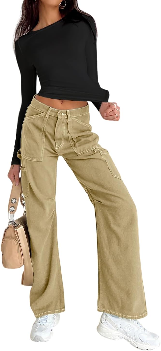 Dwnval Womens Sexy Basic T Shirts Summer Short Sleeve Crewneck Slim Fit Cute Crop Tops - Image 3