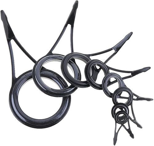 Miniatura 7 de OriGlam Juegos de guía de caña de pescar y kit de reparación, guías de caña giratoria con puntas de cerámica