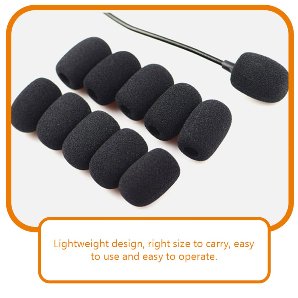 Protection de Micro en Mousse 50 Pièces, Bonnettes Noires