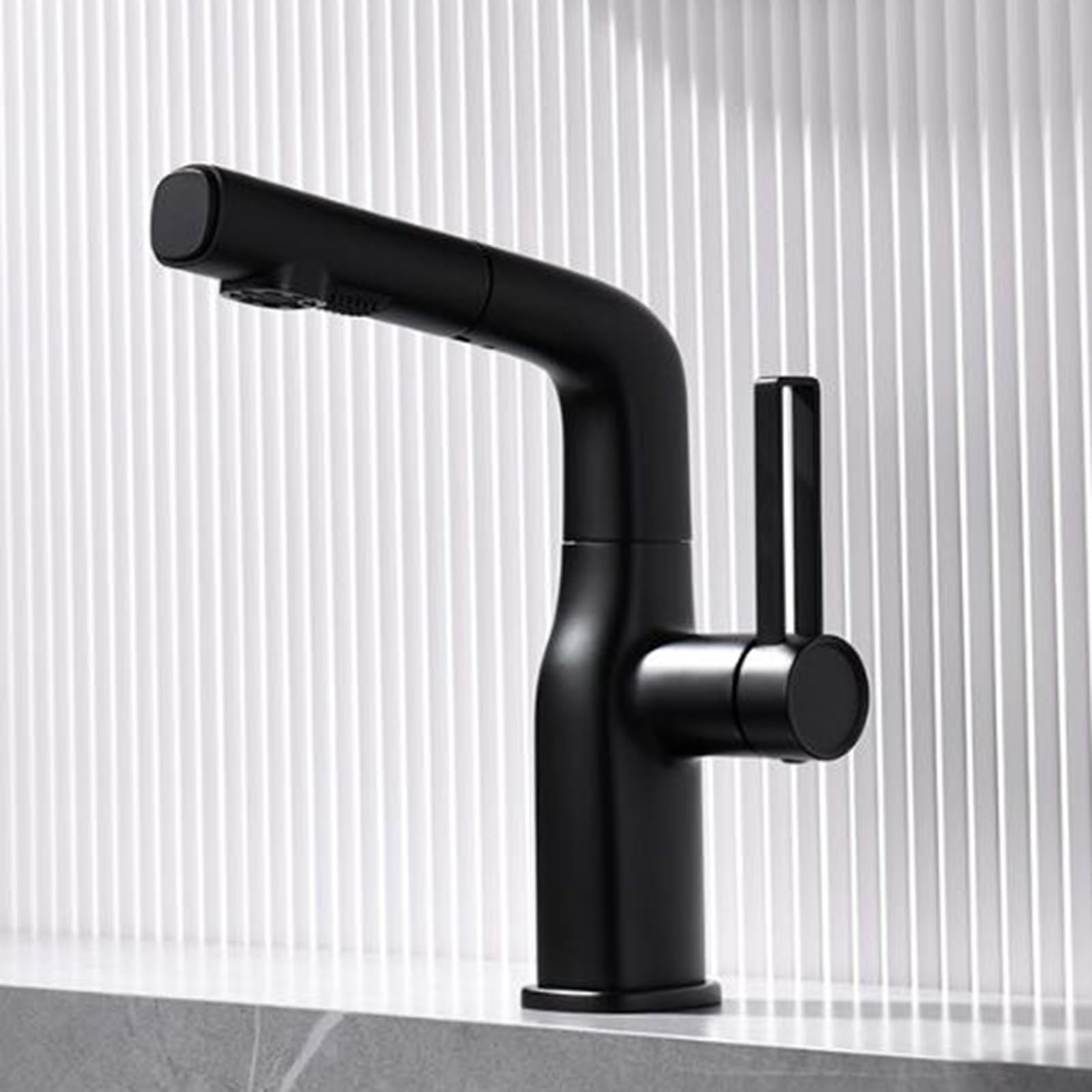 Mitigeur de salle de bain extractible multifonction avec jet réglable - 2