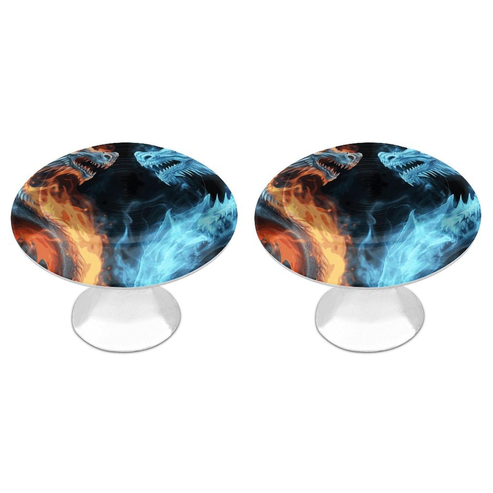 Btcowzrv Style Ice And Fire Dragons 2 Pack Cabinet Knobs Drawer Pulls