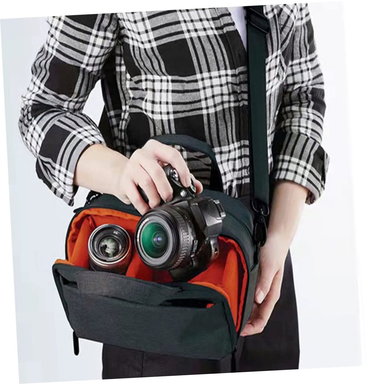 Gadpiparty Borsa Oxford Fotografica e Tessuto Macchina Reflex Tracolla a Imbottitura Spessa, Cerniera Regolabile per Viaggi e Campeggio