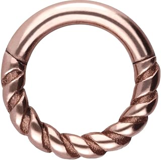 Clicker de anillo de segmento de acero quirúrgico | GIRO | Piercing Septum Tragus Helix | Selección de color y tamaño