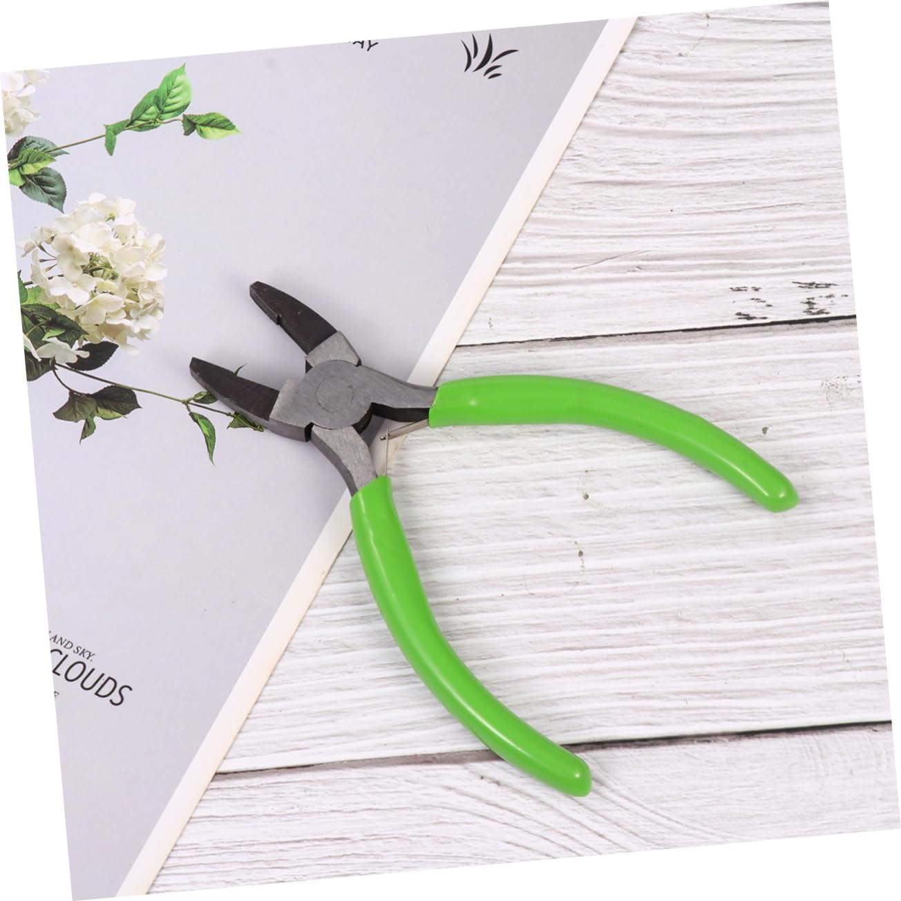 Tofficu 1set Plastic Handle Pliers for Jewelry Making Manual Pliers Jewelry Tools for Crafting and Decoration Green