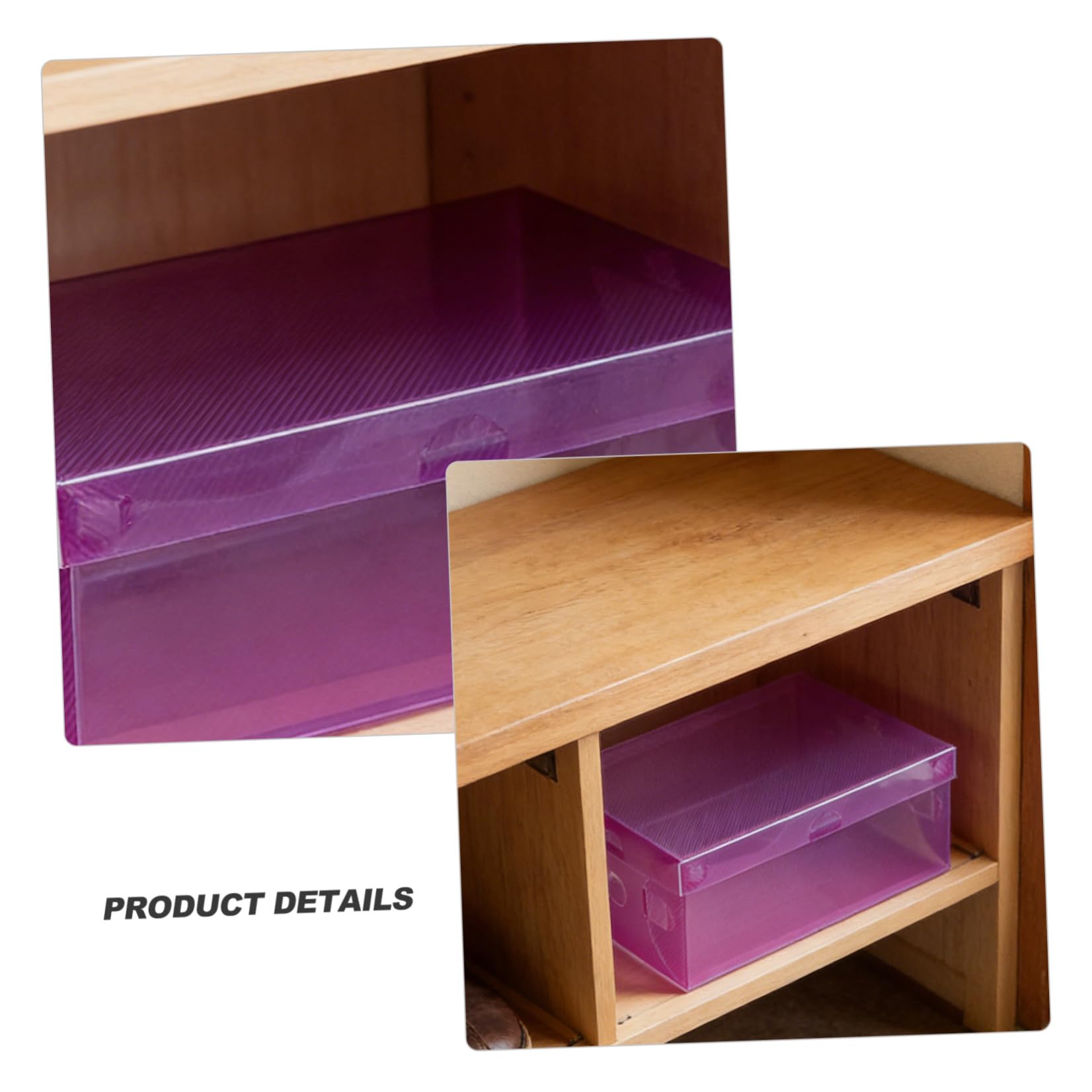 Toyvian 7 StüCk Stapelbare Transparente Schuhboxen Mit Klappdeckel Faltbare Aufbewahrungsboxen Aus Robustem Pp FüR Ordnung Und Platzsparende Schuhaufbewahrung Im Haushalt