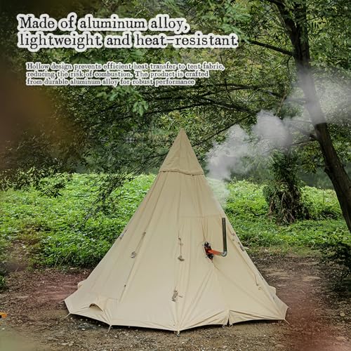 Fay Bless DIY Hot Tent Stove Jack, Aluminum Clip-On Stove Jack with 3.4" Chimney Hole for Canvas Tent, Bell Tent,Yurt Tent, Fireproof Tent Protector for Winter Camping - Image 4