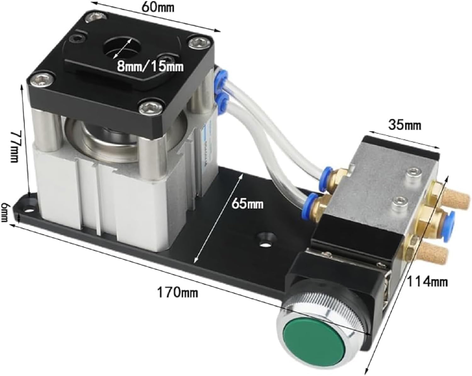 Máquina Canteadora, Perforadora De Cantos, Punzonadora De Cantos De Aleación De Aluminio De 8 Mm Y 15 Mm, Presión De Aire De 0,4 A 0,6 Mpa, Diámetro Del Tubo De Entrada De 8 Mm, Para Proyectos De